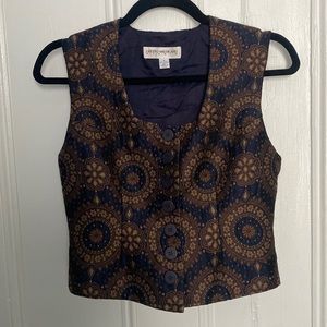 Chico's Women's Blue and Brown Vest